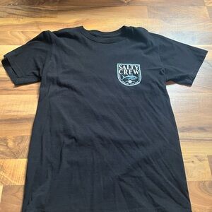 Salty Crew Black T-Shirt with White Chest Crest